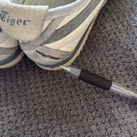 Onitsuka Tiger Mexico 66 White Gray Suede Leather Sneakers 6.5 Retro Low Top - Picture 8 of 14